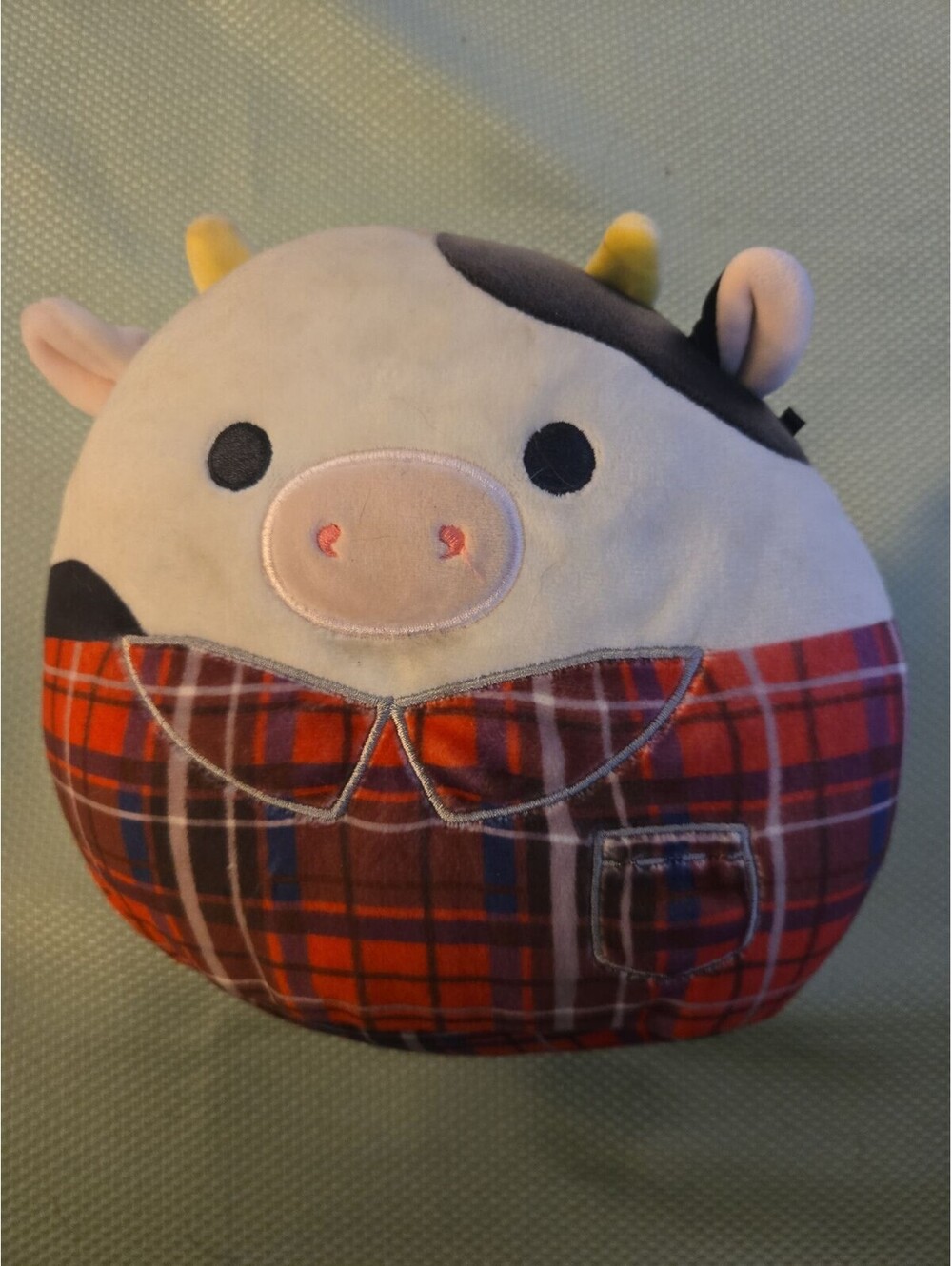 Squishmallows Connor the Cow Plaid Shirt Plush - Picture 4 of 4
